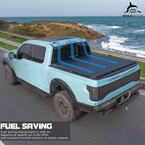 غطاء تونيو لسرير الشاحنة قابل للطي متوافق مع Ford Ranger 2019 2020 2021 2022 2023 صندوق قصير بطول 5 أقدام، نمط ثلاثي الطي in Kuwait