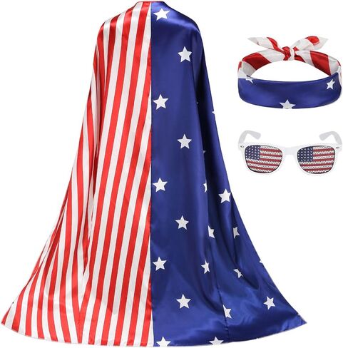 زي العلم الأمريكي كيب الولايات المتحدة الأمريكية زي وطني ملحق للاحتفال بيوم الاستقلال في الرابع من يوليو in Kuwait