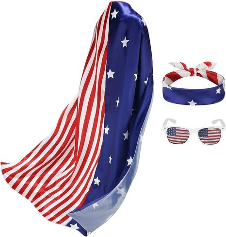 زي العلم الأمريكي كيب الولايات المتحدة الأمريكية زي وطني ملحق للاحتفال بيوم الاستقلال في الرابع من يوليو in Kuwait