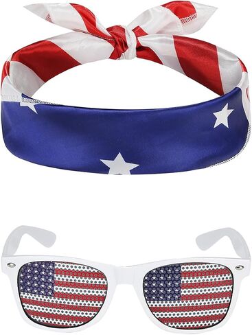 زي العلم الأمريكي كيب الولايات المتحدة الأمريكية زي وطني ملحق للاحتفال بيوم الاستقلال في الرابع من يوليو in Kuwait