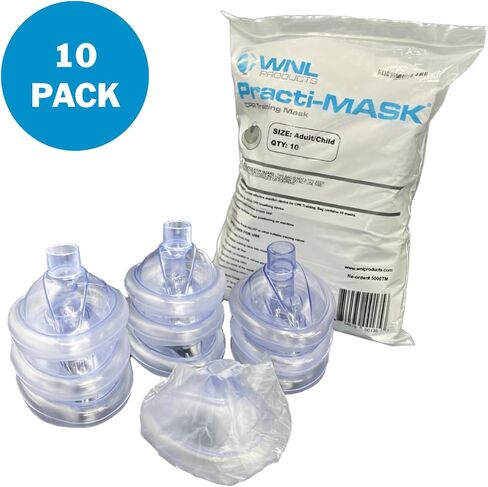 WNL Products 5000TM-CP Practi-MASK Adult/Child CPR Training Mask 2-PK Mesh Bag in Saudi Arabia