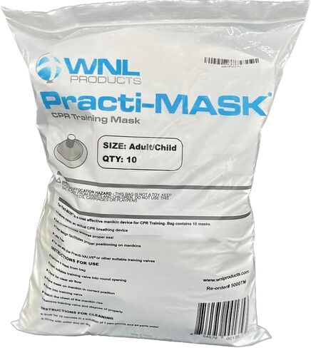 WNL Products 5000TM-CP Practi-MASK Adult/Child CPR Training Mask 2-PK Mesh Bag in Saudi Arabia
