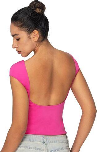 Sunzel Women’s Backless Sexy Going Out Top Double Lined Y2K Basic Tee Shirt with Open Back and Adjustable Straps in Kuwait