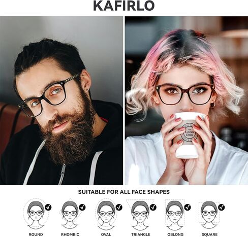 نظارات قراءة ثنائية البؤرة من Kafirlo للنساء، عين القطة، الضوء الأزرق، حجب الكمبيوتر، قارئ شفاف، بدون خط انتقالي، نظارات للسيدات in Kuwait