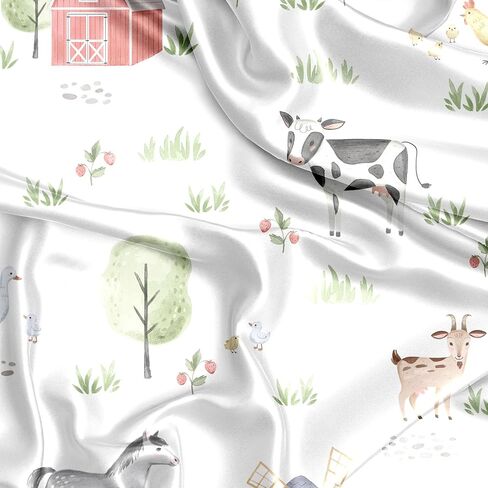 Sweet Jojo Designs Tan Brown Western Cowboy Boy Baby Satin Fitted Crib Sheet Infant Newborn Nursery Toddler Bed Room Standard Mattress Wild West Southern Country South Horse Cow Animal Red White Blue in Saudi Arabia