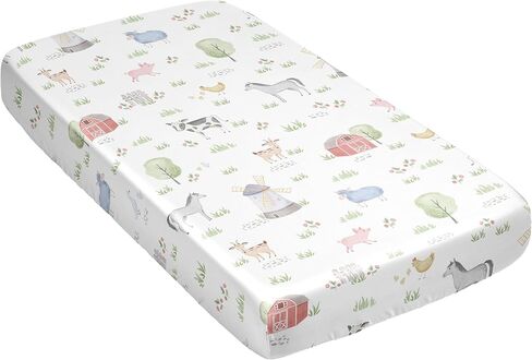 Sweet Jojo Designs Tan Brown Western Cowboy Boy Baby Satin Fitted Crib Sheet Infant Newborn Nursery Toddler Bed Room Standard Mattress Wild West Southern Country South Horse Cow Animal Red White Blue in Saudi Arabia