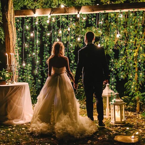 CEWOR 168Ft 24 حزمة اللبلاب إكليل اللبلاب الاصطناعي مع أضواء، أوراق وهمية مع 200 أضواء سلسلة LED، النباتات المعلقة الديكور الأخضر لغرفة النوم جدار حديقة حفل زفاف in Kuwait