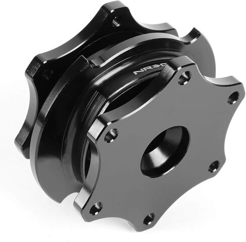 DNA MOTORING NRG-SRK-R200BK-RD SRK-R200BK-RD SFI 42.1/6- Bolt Steering Wheel Quick Release Adapter, black quick release/red ring in Kuwait