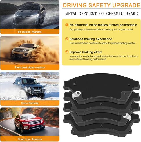 Front Brake Pads for Car Compatible with Toyota Prius Toyota Echo Toyota MR2 Toyota Celica GT and Scion iQ xA xB,Ceramic Brake Pads Automotive Replacement DIY,Smooth Quiet Braking Performance in Kuwait