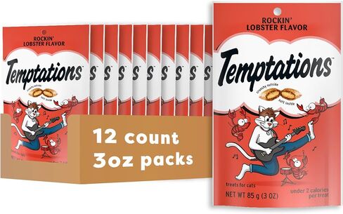 Temptations Classic Crunchy and Soft Cat Treats Rockin' Lobster Flavor, 3 oz. Pouch (Pack of 12) in Saudi Arabia