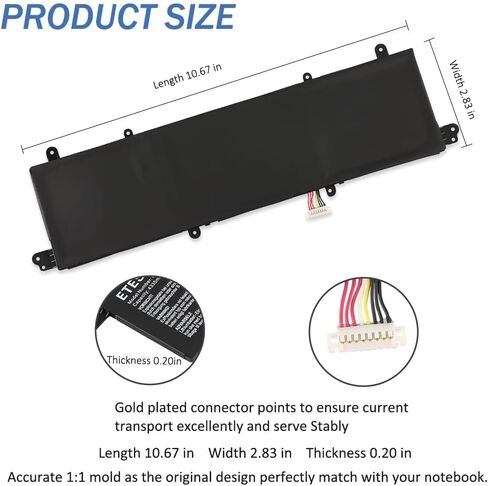 B31N1635 Battery Replacement for ASUS VivoBook Pro 17 A705U A705UA X705U X705UA X705UB X705UF X705UV X705UN X705UQ X705N X705NA X705NC X705M X705MA X705MB F705M F705MA F705NA Pro N705U N705UD in Kuwait