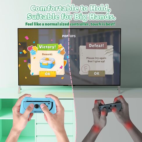 FASTSNAIL Switch Controller Grips for Nintendo Switch/OLED for JoyCons | Wear-Resistant Switch Controllers Holder Handle Kit, Ergonomic Design, 6 Non-Slip Thumb Grip Caps for Joycon 1 Accessories in Kuwait