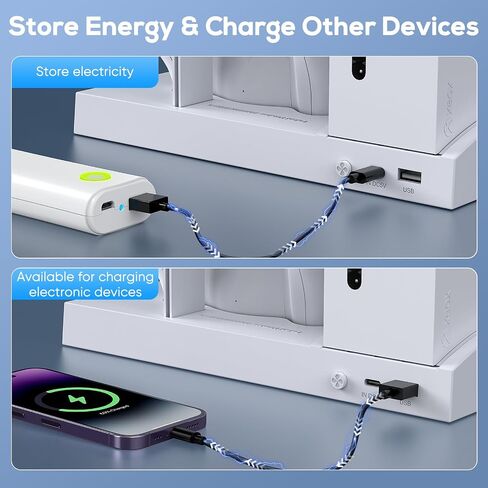 YUANHOT Vertical Cooling Stand Charging Station for Xbox Series S Console | Dual Fan Cooling System for Xbox Series S Accessories with 2Pack 1400mAh Rechargeable Battery for Controller, Headset Holder in Kuwait
