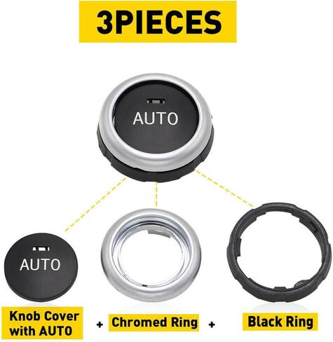 2Pcs Front/Rear AC Climate Control Knob Button Cover 61319393931 for BMW 5 6 7 Series X5 2014-2018 X6 2014-2019 in Kuwait