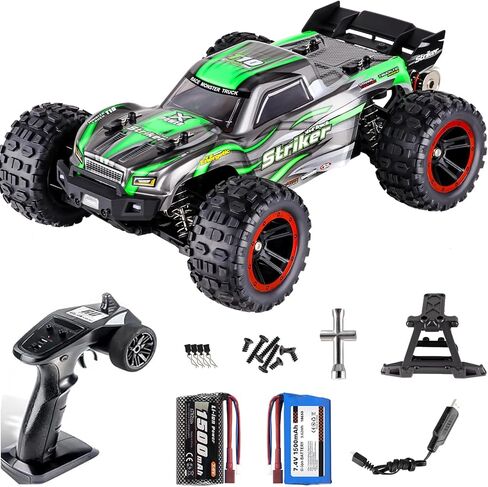Yidedraw 1:14 مقياس RC سيارات 4WD بدون فرش سيارة تحكم عن بعد سريعة 75 كم/ساعة عالية السرعة RC شاحنة للبالغين الأولاد 2.4 جيجا هرتز جميع التضاريس على الطرق الوعرة الانجراف RC Monster Trucks مع بطاريتين (أخضر) in Kuwait