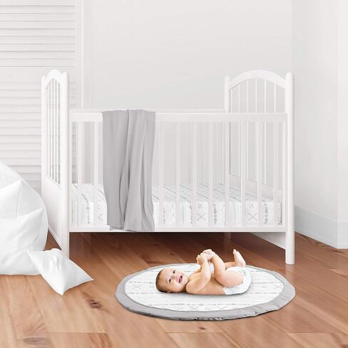 Sweet Jojo Designs Wild West Cow Boy Baby Playmat Tummy Time Infant Play Mat - Brown and Cream Western Southern Country Animal in Kuwait