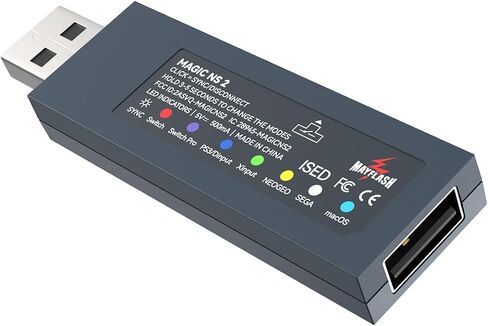 MAYFLASH Magic NS Wireless Bluetooth Controller USB Adapter for Switch/2, Windows, Raspberry Pi, Compatible with Switch Pro, PS4, PS5, Xbox Series X/S Controller and More in Kuwait