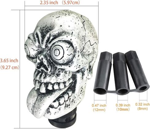 Arenbel Skull Car Knob Lever Shifter Funny Big Eye Skeleton Gear Stick Shift Handle Replacement Fit Most Manual Auto Vehicles, Beige in Kuwait