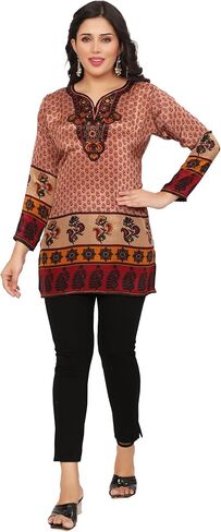 Maple Clothing Women's Indian Tunic Top Kurti Kurta India Clothes in Saudi Arabia