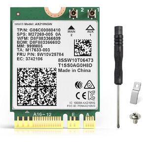 EDUP WiFi 6E Wireless Card Intel AX210 NGW Bluetooth 5.3 5400Mbps Tri-Band 2.4Ghz/5Ghz/6Ghz Network Adapter for Laptop Support Windows 10/11 (64bit) M.2/NGFF
