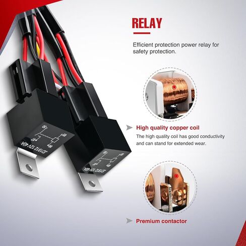 Nilight 16AWG 14AWG 12AWG LED ضوء شريط الأسلاك تسخير عدة 12V تشغيل / إيقاف 4 عصابة الروك لوحة التبديل السلطة التتابع بليد فيوز 5Pin تبديل التبديل للسيارات قارب ATV الشاحنات - 8 يؤدي in Kuwait