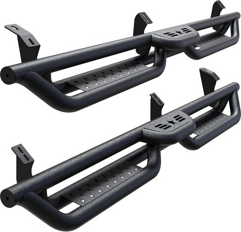 لوحات الجري متوافقة مع Toyota 4Runner 2010-2024 Trail Edition، 2014-2024 SR5/TRD Pro، قضبان جانبية بدرجين مقاس 6 بوصات مطلية بقضبان Nerf من الفولاذ الكربوني الأسود in Kuwait
