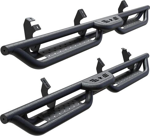 لوحات الجري متوافقة مع Toyota 4Runner 2010-2024 Trail Edition، 2014-2024 SR5/TRD Pro، قضبان جانبية بدرجين مقاس 6 بوصات مطلية بقضبان Nerf من الفولاذ الكربوني الأسود in Kuwait