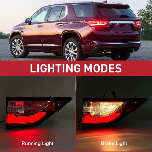 LED Outer Tail Light Rear Lamp w/o Redline Pkg Assembly Compatible with 2018-2021 Chevy Traverse Left Driver Side 84618033 GM2804130 in Kuwait