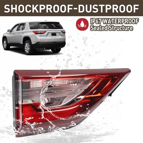 LED Outer Tail Light Rear Lamp w/o Redline Pkg Assembly Compatible with 2018-2021 Chevy Traverse Left Driver Side 84618033 GM2804130 in Kuwait