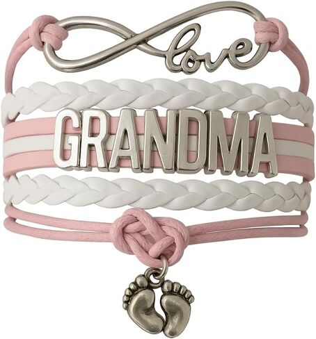 Infinity Collection Grandma Charm Bracelet, Grandma Jewelry- Gift for New Grandmas, Gender Reveal, Mother's Day Present in Saudi Arabia