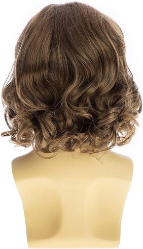 Mens Grey Wig Short Wavy Bob Wig Synthetic Cosplay Party Replacement Hair Wig in Kuwait