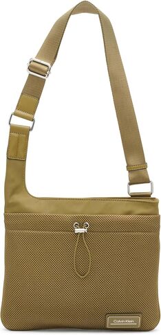 Calvin Klein Jessie Top Zip Organizational Crossbody, Brown/Khaki/Black, One Size in Kuwait