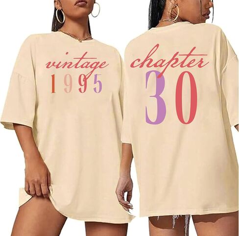 30th Birthday Gifts for Women Oversized in My Thirties Era 1995 Shirts 30's Birthday Gifts Graphic Tee Tops in Kuwait