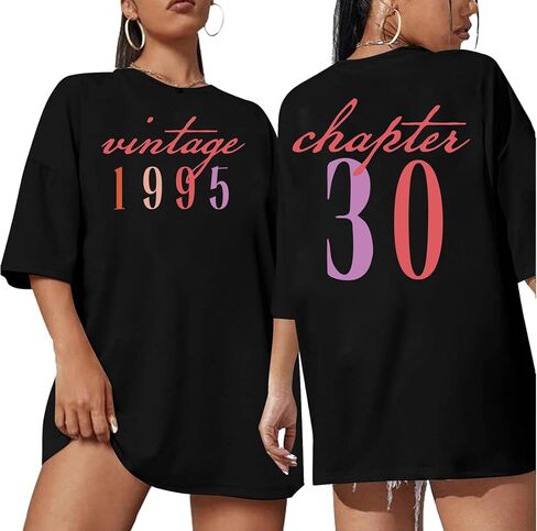 30th Birthday Gifts for Women Oversized in My Thirties Era 1995 Shirts 30's Birthday Gifts Graphic Tee Tops in Kuwait