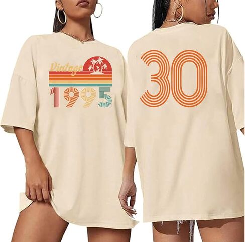 30th Birthday Gifts for Women Oversized in My Thirties Era 1995 Shirts 30's Birthday Gifts Graphic Tee Tops in Kuwait