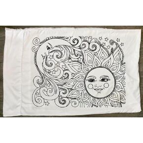 Pillowcase Coloring, Birthday Party Quiet Activity, Fun Quiet Coloring Activity, Color your own pillowcase, Girl Power Pillowcase for coloring or painting (Owl) in Saudi Arabia