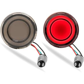 DREAMIZER 1157 LED إشارات الانعطاف للدراجات النارية 2 بوصة مصابيح خلفية أمامية فائقة السطوع مجموعة عدسات متوافقة مع Harley Softail Touring Dyna Sportster Road King Street Glide Electra Glide والمزيد