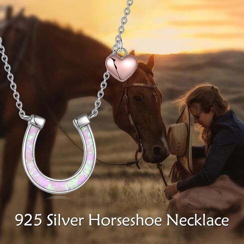 AXELUNA Horseshoe Necklace Collection 925 Sterling Silver Fashion Horse Jewelry Gifts for Women in Kuwait
