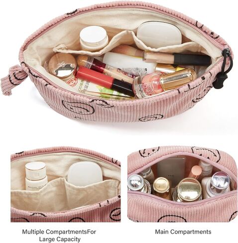 مجموعة حقيبة مستحضرات التجميل الصغيرة للنساء حقيبة مستحضرات تجميل سروال قصير مع جيوب داخلية لطيف سروال قصير ماكياج الحقائب المرأة حقيبة أدوات الزينة الصغيرة in Kuwait