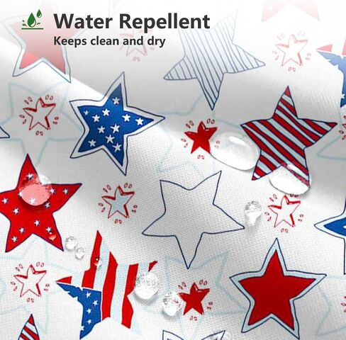 MEHOFOND 4th of July Shower Curtain Independence Day American Red White and Blue Stars Bathroom Curtain President's Day Patriot Home Bathtub Decor Fabric Waterproof Bath Curtain 72x72 Inch in Saudi Arabia