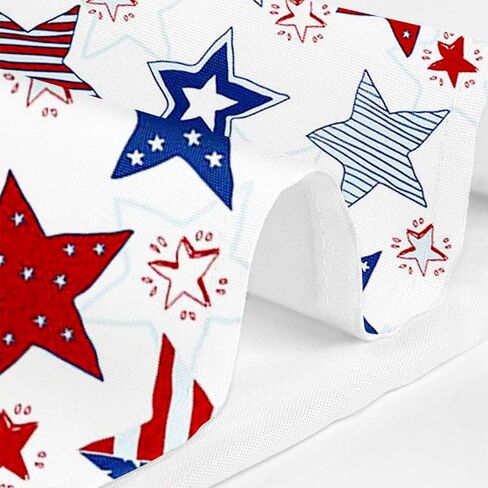 MEHOFOND 4th of July Shower Curtain Independence Day American Red White and Blue Stars Bathroom Curtain President's Day Patriot Home Bathtub Decor Fabric Waterproof Bath Curtain 72x72 Inch in Saudi Arabia