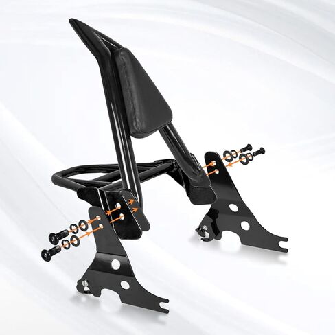 مسند ظهر للركاب الخلفي قابل للفصل للدراجة النارية شريط سيسي مع مشابك لرسو السفن الدوارة متوافقة مع 2004-2023 Sportster XL 883 1200 in Kuwait