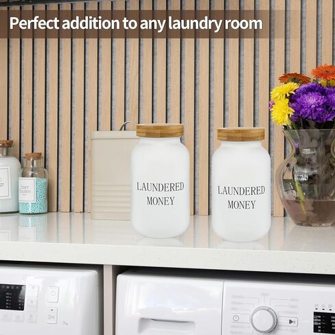 Laundry Room Bank Coin Jar,Creative Piggy Bank with Money Slot,Rustic Coin Bank for Laundry Room Decor & Farmhouse Style Home Decor. (Black) in Kuwait