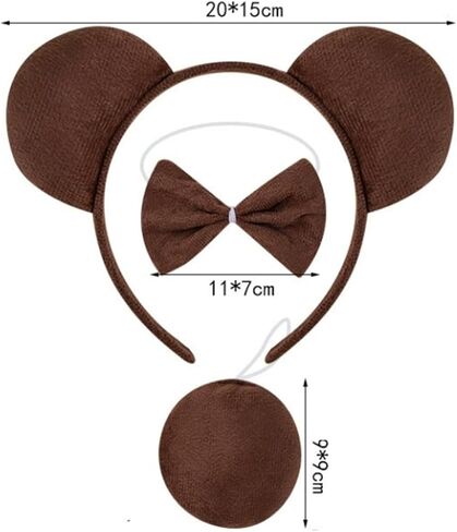 Kirei Sui Kids Animal Costume Black White Panda Tiger Monkey Bear Sheep Tutu Ear Headband Bow Tie Tail Paws Set in Kuwait