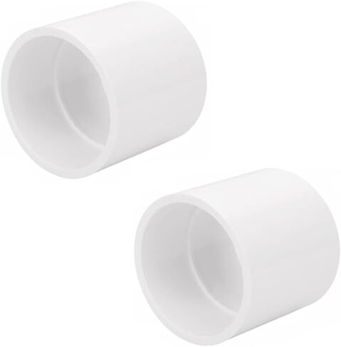 HayEastdor 12PCS 1/2 Inch White PVC Pipe Coupling Adapter Pipe Fittings Slip Socket Connectors for Sprinkler, Drip Irrigation System, Pipes Extension HE050-1/2 in Kuwait