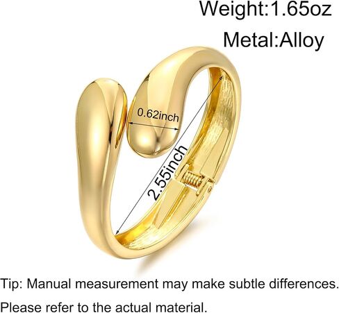 Chunky Gold Bangle Bracelets for Women Irregular Cuff Bracelets Wrist Wrap Bangle Bracelet Jewelry in Kuwait