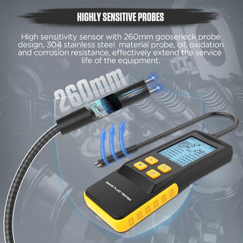 BELEY السيارات الرقمية سائل الفرامل اختبار سائل الفرامل نقطة الغليان متر ل DOT3 DOT4 DOT5.1 مع شاشة LCD 2.8 بوصة وكاشف تشخيص سائل الفرامل عالي الدقة in Saudi Arabia