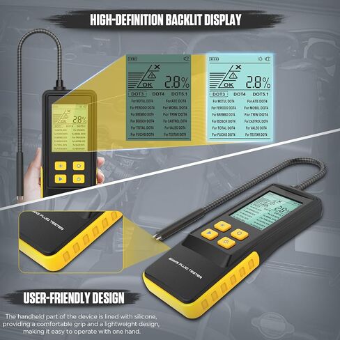 BELEY السيارات الرقمية سائل الفرامل اختبار سائل الفرامل نقطة الغليان متر ل DOT3 DOT4 DOT5.1 مع شاشة LCD 2.8 بوصة وكاشف تشخيص سائل الفرامل عالي الدقة in Saudi Arabia