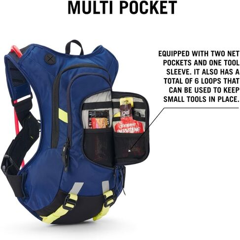 USWE Moto Hydro 4L Hydration Pack with 2.0L/ 70oz Water Bladder, a High End, Bounce Free Backpack for Enduro and Off-Road Motorcycle, Black Grey in Kuwait