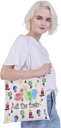CMNIM Cartoon Emotion Gift Inside Movie All The Feelings Characters Tote Bag Out Faces Merch Joy Anger Fear Sadness Handbags in Saudi Arabia